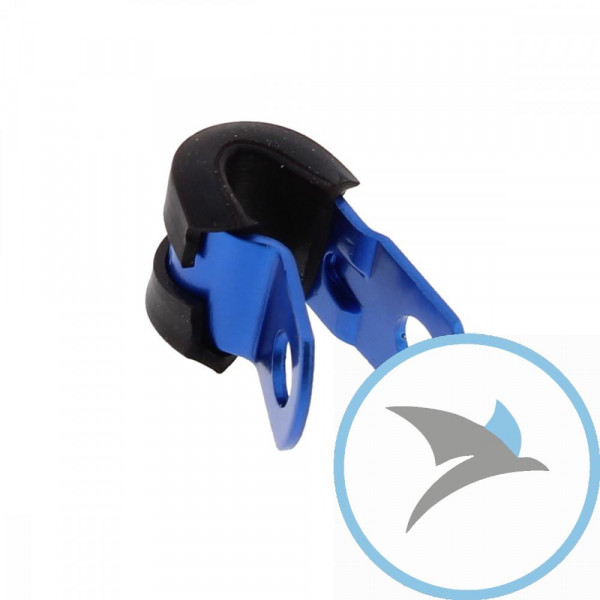 Halter Bremsschlauch Pro Bolt 6 mm alu blau - PCLIP11B