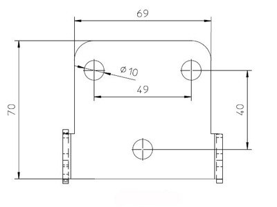 HIGHSIDER Universal Halter Typ 3, schwarz