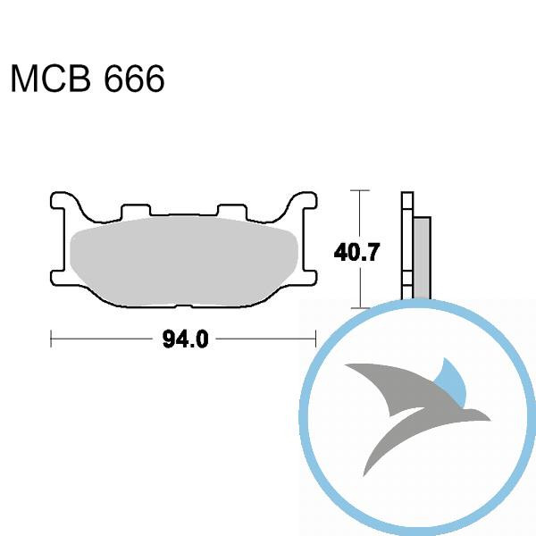 Bremsklotz Standard TRW oder 7376650 - MCB666