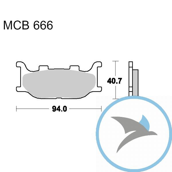 Bremsklotz Sinter Scooter TRW oder 7322894 - MCB666SRM