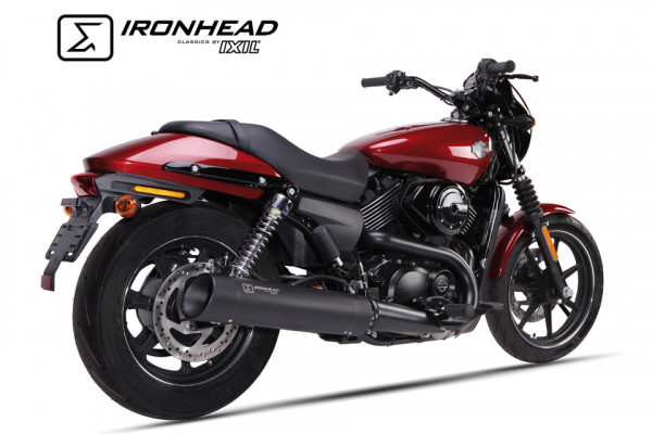 IRONHEAD Edelstahl-Endtopf Harley-Davidson Street 500/750, 14-16 Chrom/Schwarz