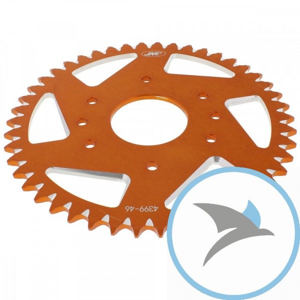Alu-Kettenrad 46Z Teilung 520 orange JMP Innendurchmesser 063 Lochkreis 110