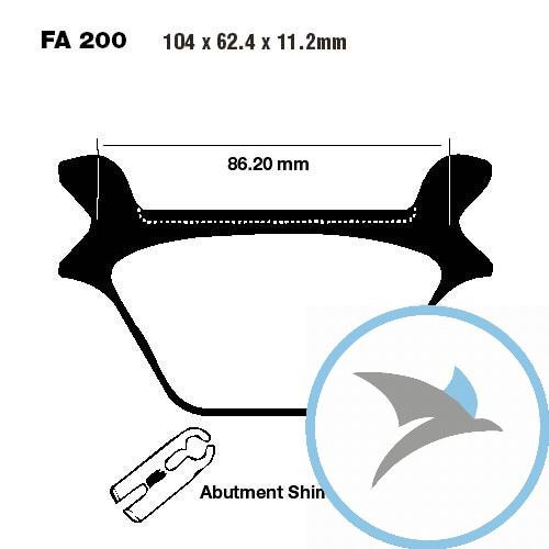 Bremsklotz Semi-Sinter V EBCAlternative: 7870273 - FA200V