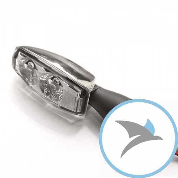 Blinkleuchte chrom Highsider Klarglas - 204-301