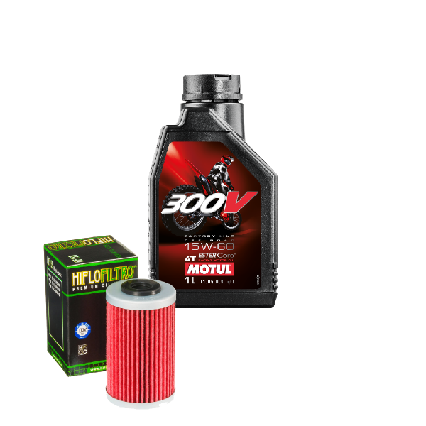 Husaberg FE 600 Supermoto Service Kit Ölwechsel Öl Motul 300V 15W60 Ölfilter