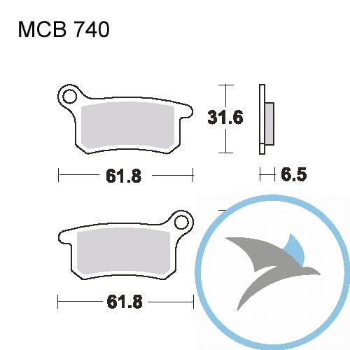 Bremsklotz Sinter SI TRW oder 7320658 - MCB740SI