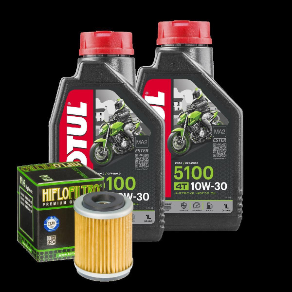 Yamaha TW 200 E Trailway Service Kit Ölwechsel Öl Motul 5100 10W30 Ölfilter