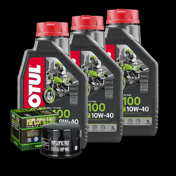 Kymco Xciting 500 Service Kit Ölwechsel Öl Motul 5100 10W40 Ölfilter