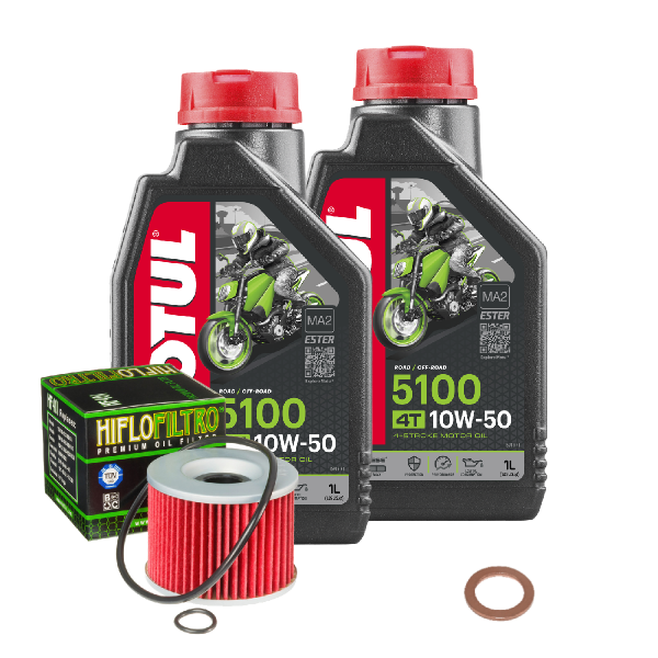 Kawasaki EL 250 B Eliminator Service Kit Öl Motul 5100 10W50 Ölfilter