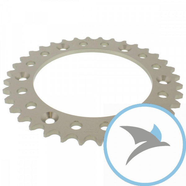 Alu-Kettenrad 36Z Teilung 520 silberEsjot Innendurchmesser 125 Lochkreis 150 -