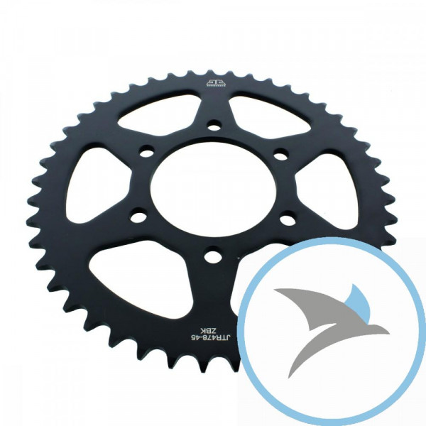 Kettenrad 45Z Teilung 520 schwarz Innendurchmesser 080 Lochkreis 104 - JTR478.45ZBK