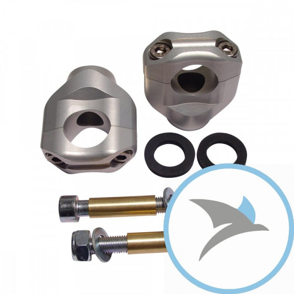 KLEMM Satz Lenker silber LSL 28MM FAHRZEUGBEZOGEN - 127H101SI