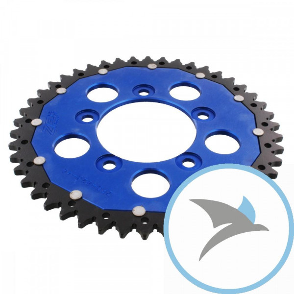 Kettenrad Dual 46Z Teilung 520 blauZF Innendurchmesser 087 Lochkreis 110 - ZFD-823-46-BLU