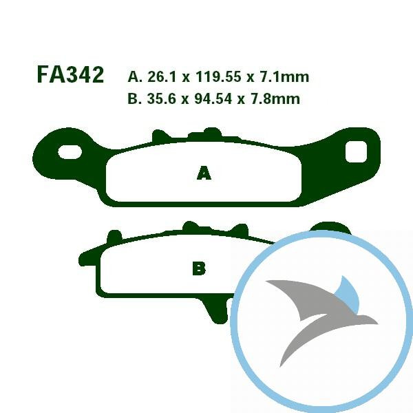 Bremsklotz Sinter R EBC oder 7874563 - FA342R
