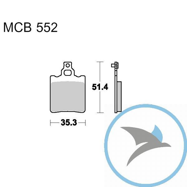 Bremsklotz Standard TRW oder 7370046 - MCB552