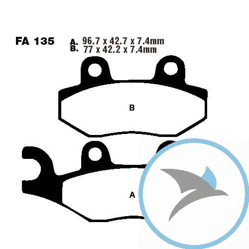 Bremsklotz Sinter R EBC oder 7872930 - FA135R