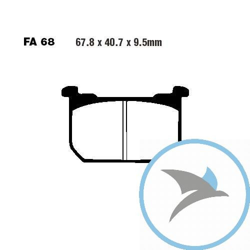 Bremsklotz Semi-Sinter V EBC - FA068V