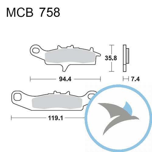 Bremsklotz Sinter SI TRW oder 7325731 - MCB758SI