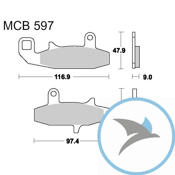 Bremsklotz Standard TRW oder 7372428 - MCB597