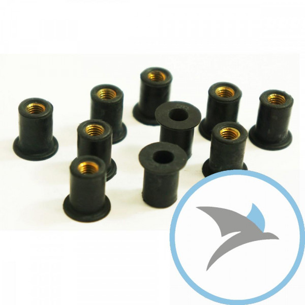 GUMMIMUTTER Satz Pro Bolt M5X0.8 14 mm - LRN5 SET10