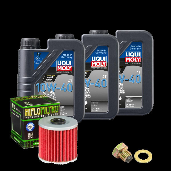 Kawasaki KLF 250 A Bayou 2WD Service Kit Öl LIQUI MOLY 10W-40 Ölfilter