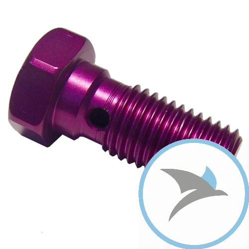 Hohlschraube einfach M10 x 1.25 Alu Violett
