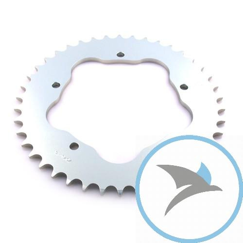 Alu-Kettenrad 42Z Teilung 520 silberfür Kettenradträger 7585011