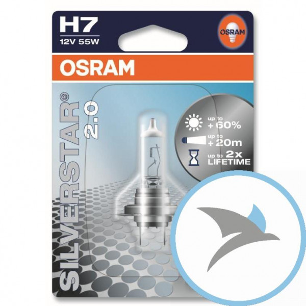Lampe H7 12V55W SV2 1er Blister Silverstar 2.0