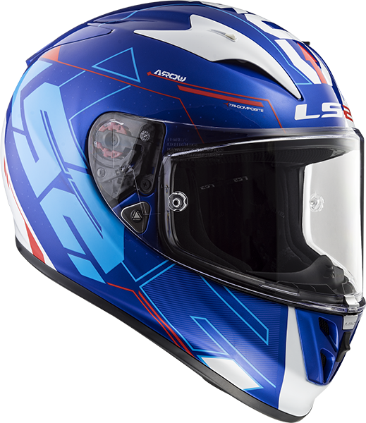 LS2 FF323 ARROW R TECHNO WHITE BLUE