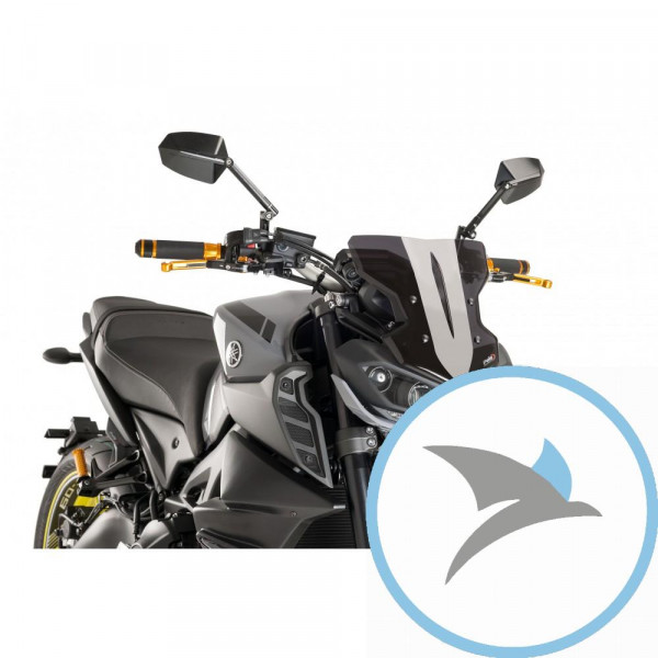 Sportscheibe New Generation Puig für Nakedbike dunkel - 9376F