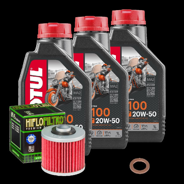 Yamaha XVS 650 AN Drag Star Classic Service Kit Öl Motul 7100 20W50 Ölfilter