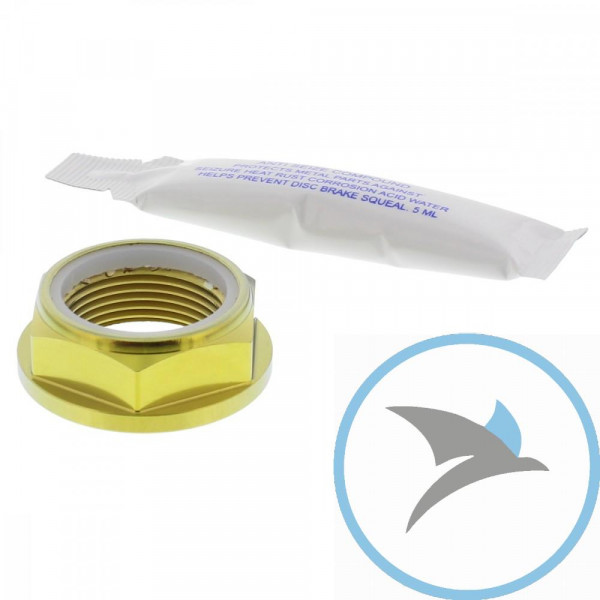 Mutter Achse Pro BoltM25X1.50 mm Titan gold - TINUT25150002G