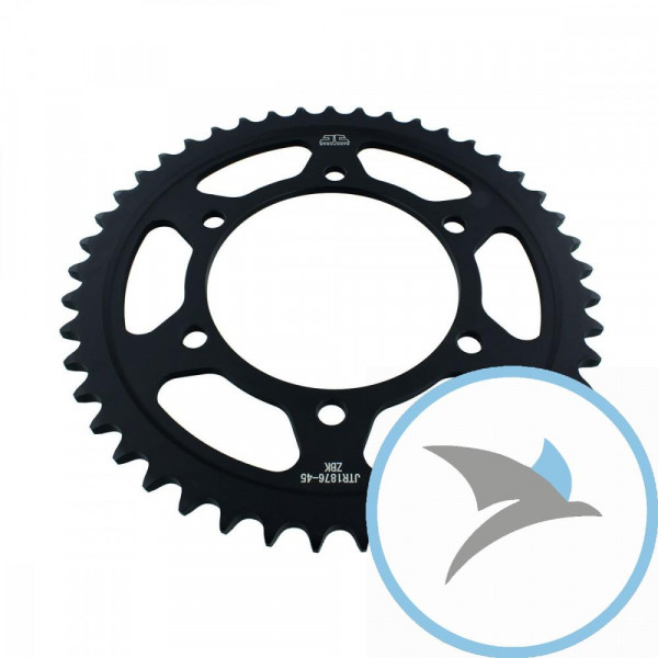 Kettenrad 45Z Teilung 525 schwarz Innendurchmesser 110 Lochkreis 130 - JTR1876.45ZBK