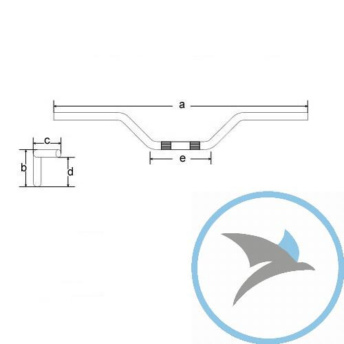 Lenker Stahl schwarz mit Kabelkerbe 1Zoll TRW SPEEDFIGHTER - MCL125SKK