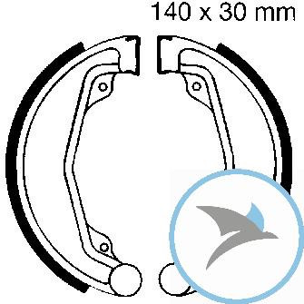 Bremsbacken mit Feder EBC oder 7860190 - H309