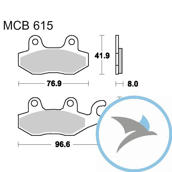 Bremsklotz Sinter hinten TRW oder 7320518/7329022 - MCB615SH