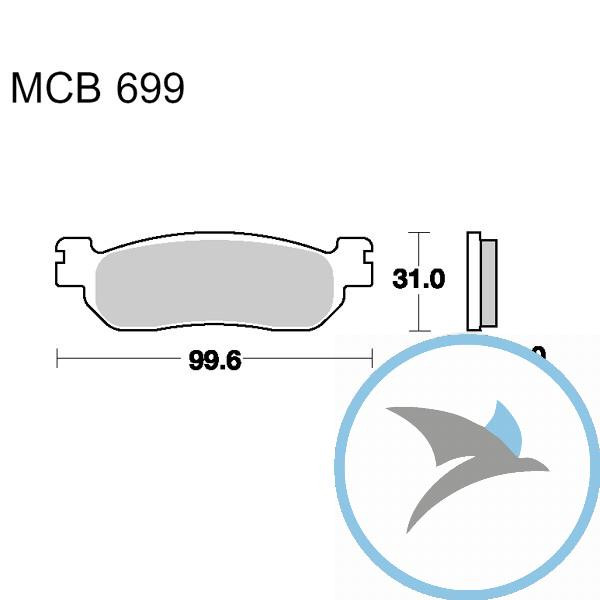 Bremsklotz Sinter hinten TRW oder 7320609 - MCB699SH