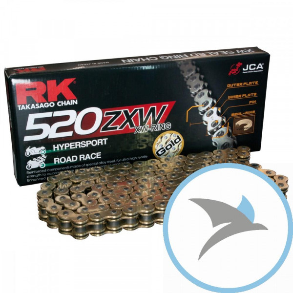 RK XW-Ringkette GB520ZXW/114 Kette offen mit Nietschloss