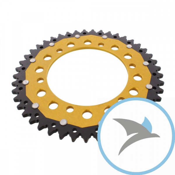 Kettenrad Dual 45Z Teilung 520 goldZF Innendurchmesser 125 Lochkreis 145 - ZFD-855-45-GLD