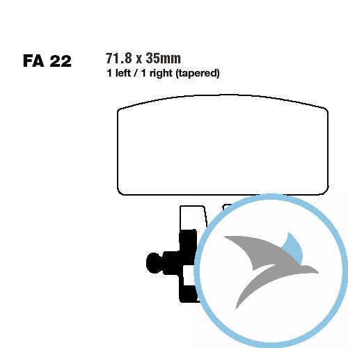 Bremsklotz Semi-Sinter V EBC - FA022V