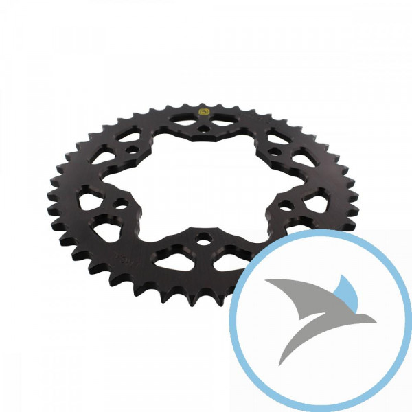 Alu-Kettenrad 43Z Teilung 525 schwarzSitta Innendurchmesser 110 Lochkreis 130 -