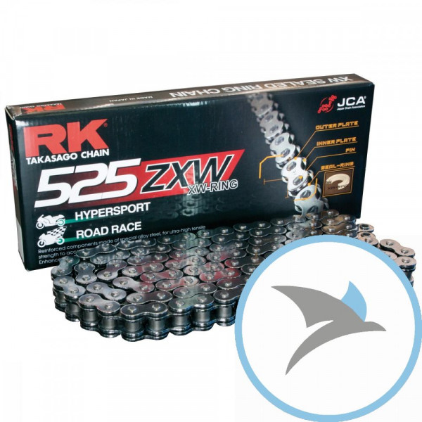 RK XW-Ringkette 525ZXW/114 Kette offen mit Nietschloss