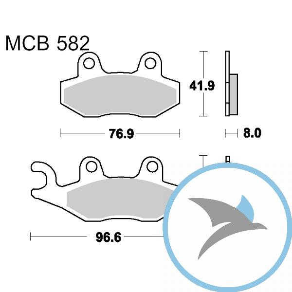 Bremsklotz Sinter SI TRW oder 7377096 - MCB582SI