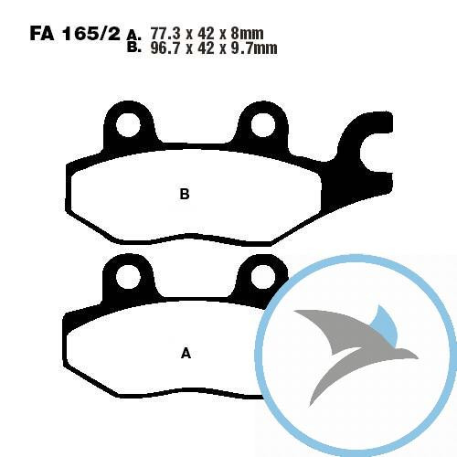 Bremsklotz Sinter R EBC oder 7872575 - FA165/2R