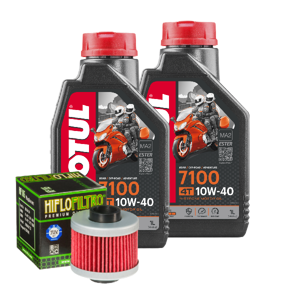 Peugeot Satelis 125 2 ABS SBC Service Kit Öl Motul 7100 10W40 Ölfilter