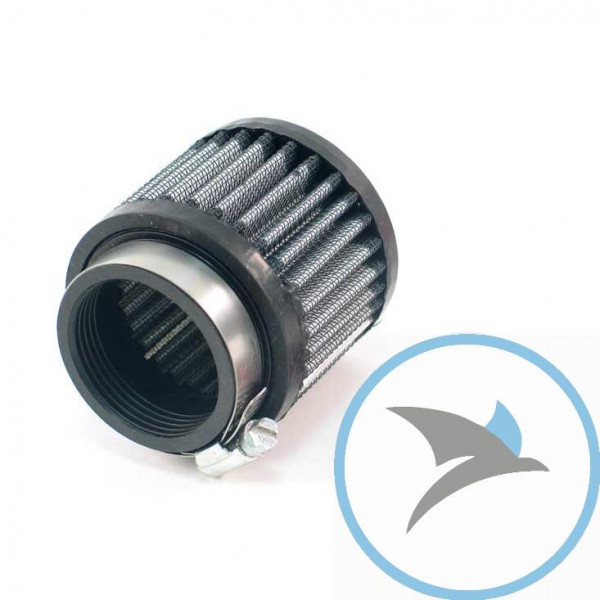 Rennluftfilter einzeln Universal K&N rund ZYLNDR 50 mm chrom KAPP - RU-2760