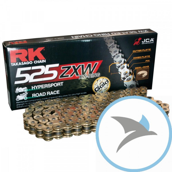 RK XW-Ringkette GB525ZXW/120 Kette offen mit Nietschloss
