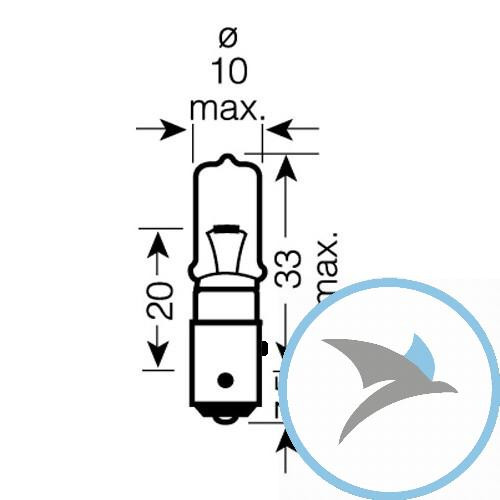 Lampe 12V21W JMP BAY9S Inhalt 10 Stück