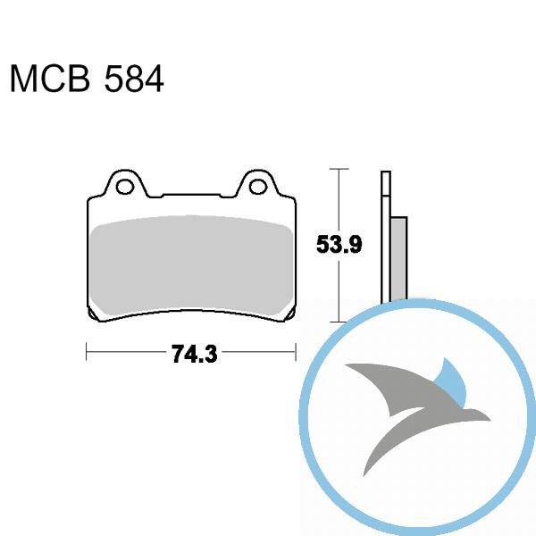 Bremsklotz Sinter vorne TRW oder 7328602 - MCB584SV