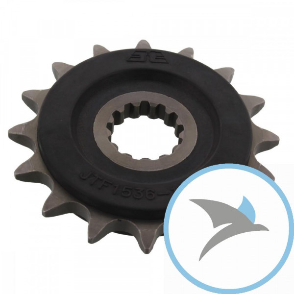 Ritzel 16Z Teilung 520 gummiert Innendurchmesser 21.7/25 - JTF1536.16RB
